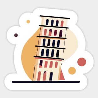 Leaning Tower of Pisa Sticker